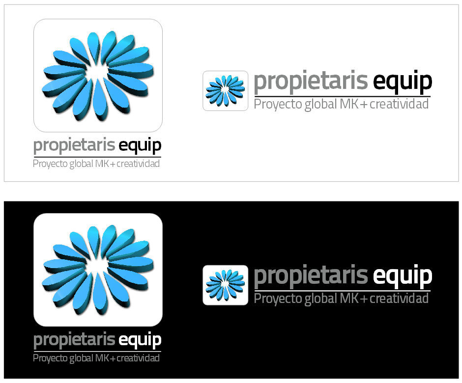 Diseño logo Propietaris Equip azul